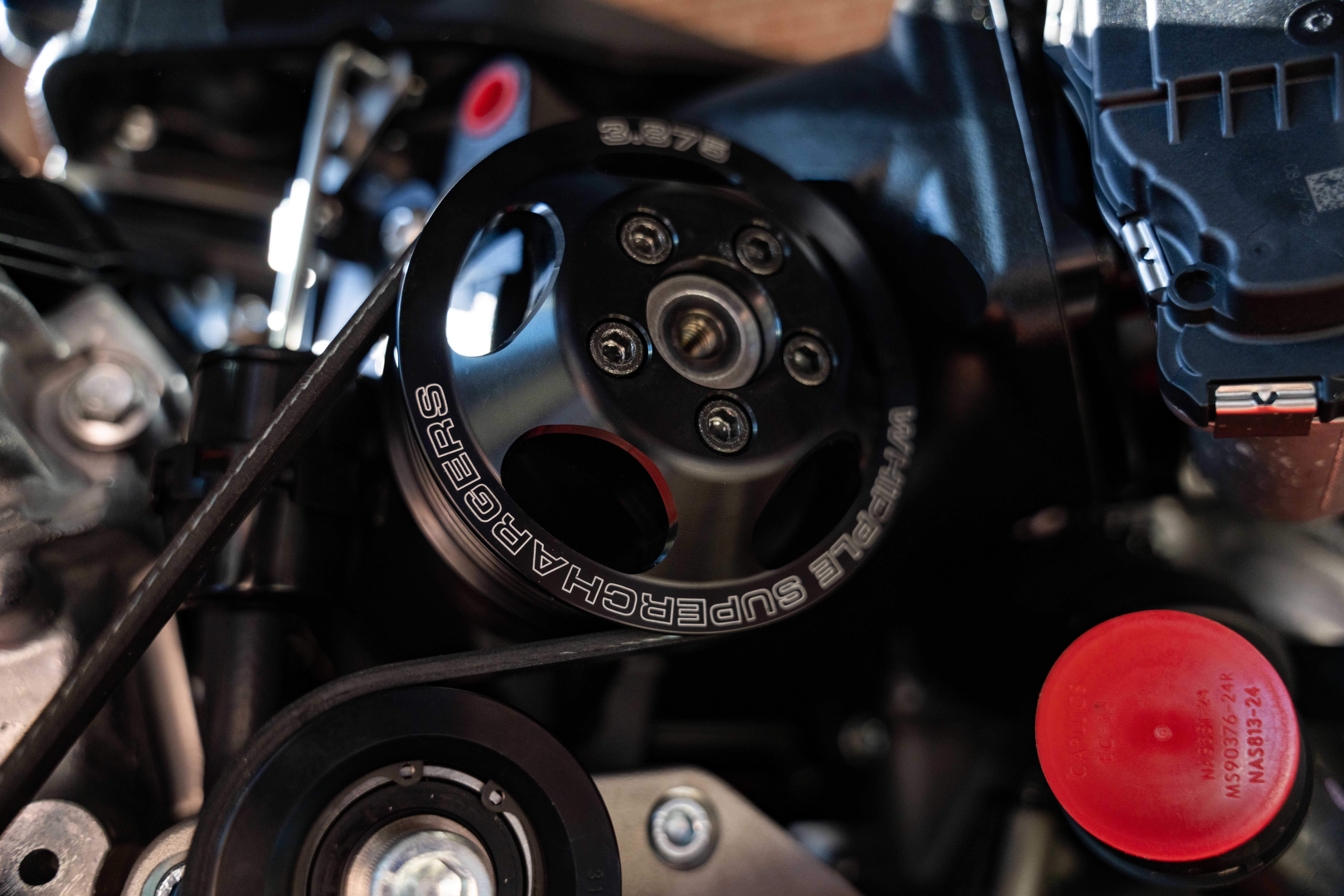 With 800+ horsepower and targeting 615 lb.-ft. of torque, the new supercharged 5.0-liter Coyote V8 engine is street-legal for vehicle enthusiasts. 